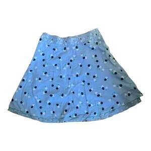 American eagle size 6 small y2k 90s blue cherry skirt midi retro pinup